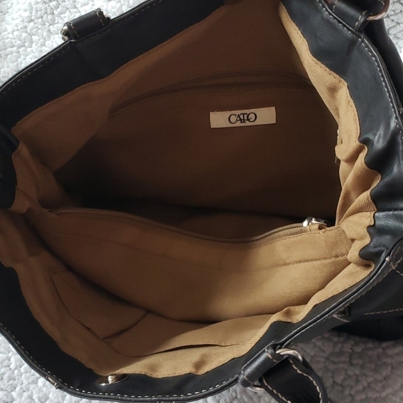 Cato faux vegan distressed leather buckle shoulder bag - Picture 3 of 5